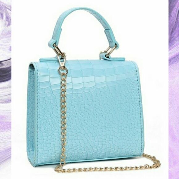 GIRLS 1ST BAG NWT Trendy mini croc-embosed bag - Picture 4 of 12